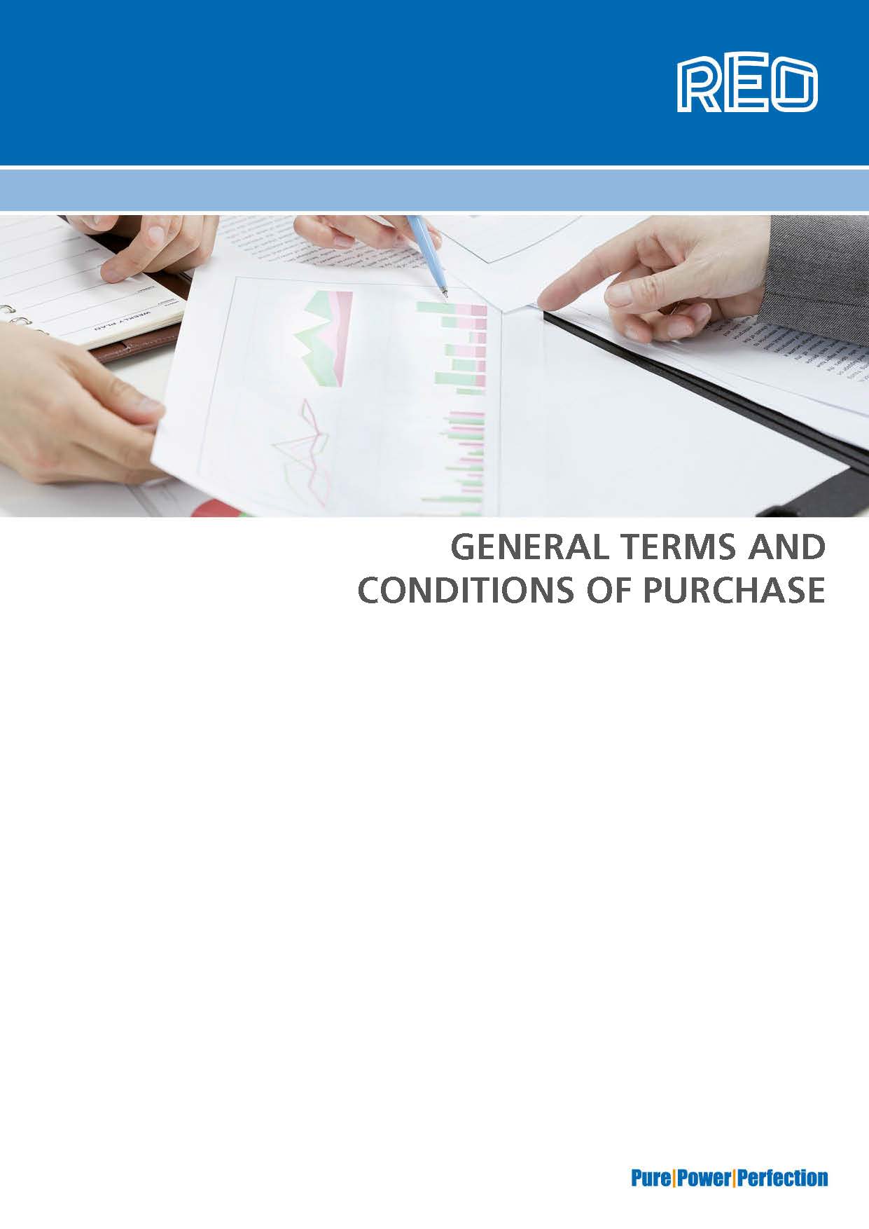 REO General Terms and Conditions of Purchase